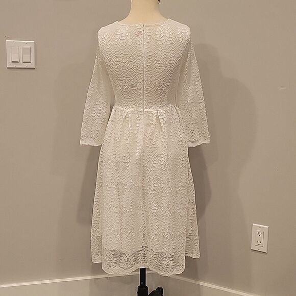 Lase White Medi Dress, S - Picture 4 of 4
